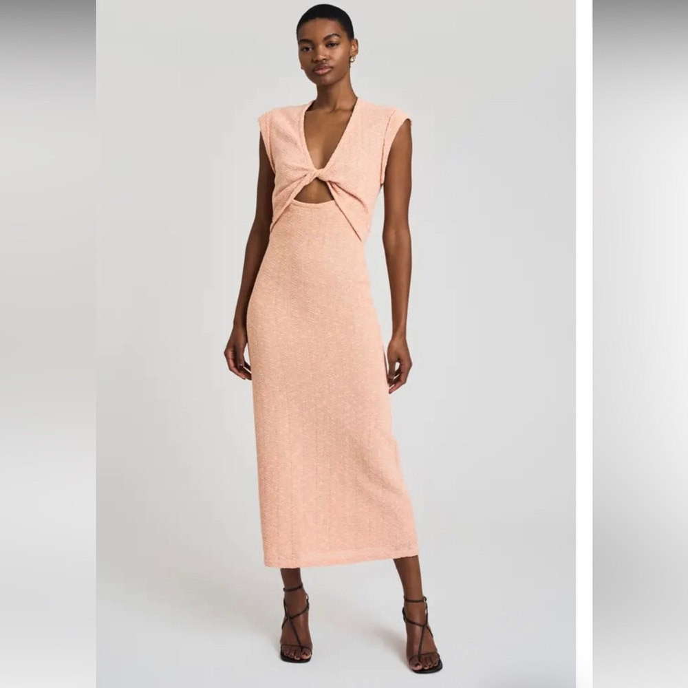10 Crosby Derek Lam Blush Twist-Front Maxi Dress